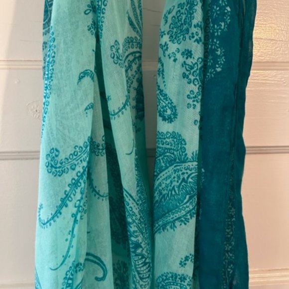 Anthropologie Turquoise Scarf - Picture 2 of 3